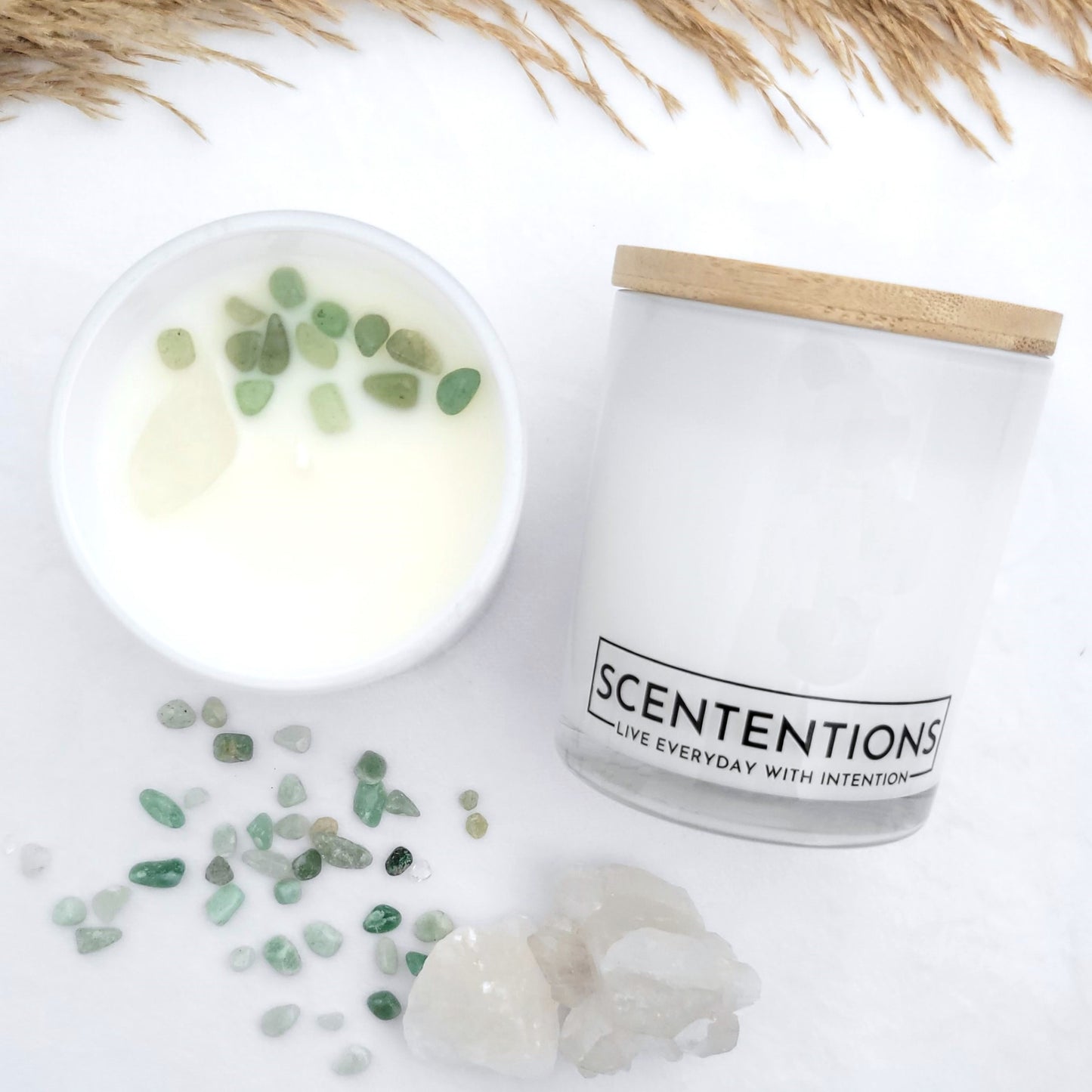 Explore + Expand candle with citrus, ginger, cinnamon clove, and amber scent in organic coconut wax by Scententions