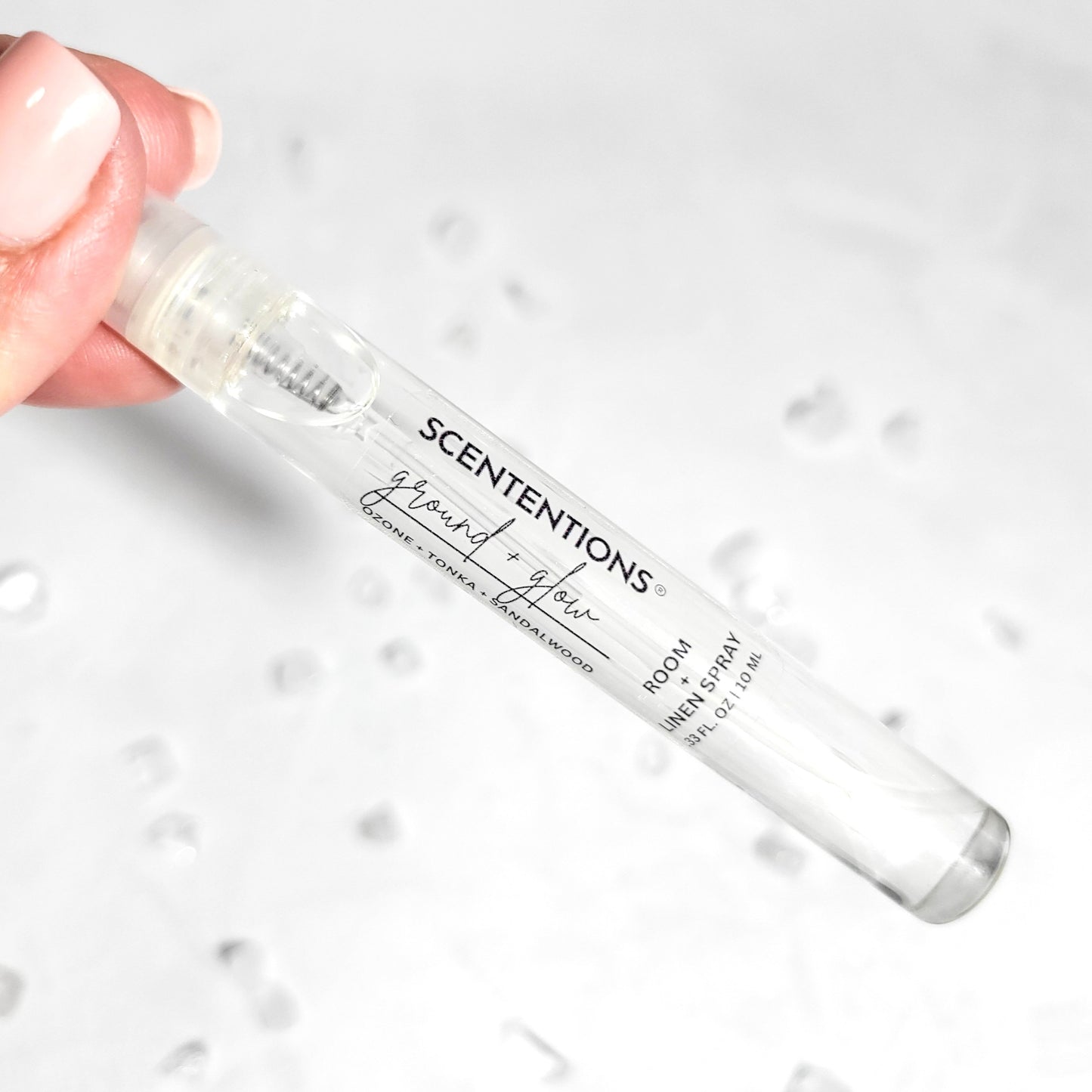 Organic travel size room and linen spray for fresh home fragrance by Scententions