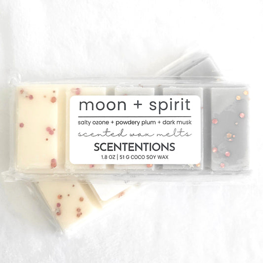 Moon + Spirit coconut soy wax melt bar with biodegradable glitter
