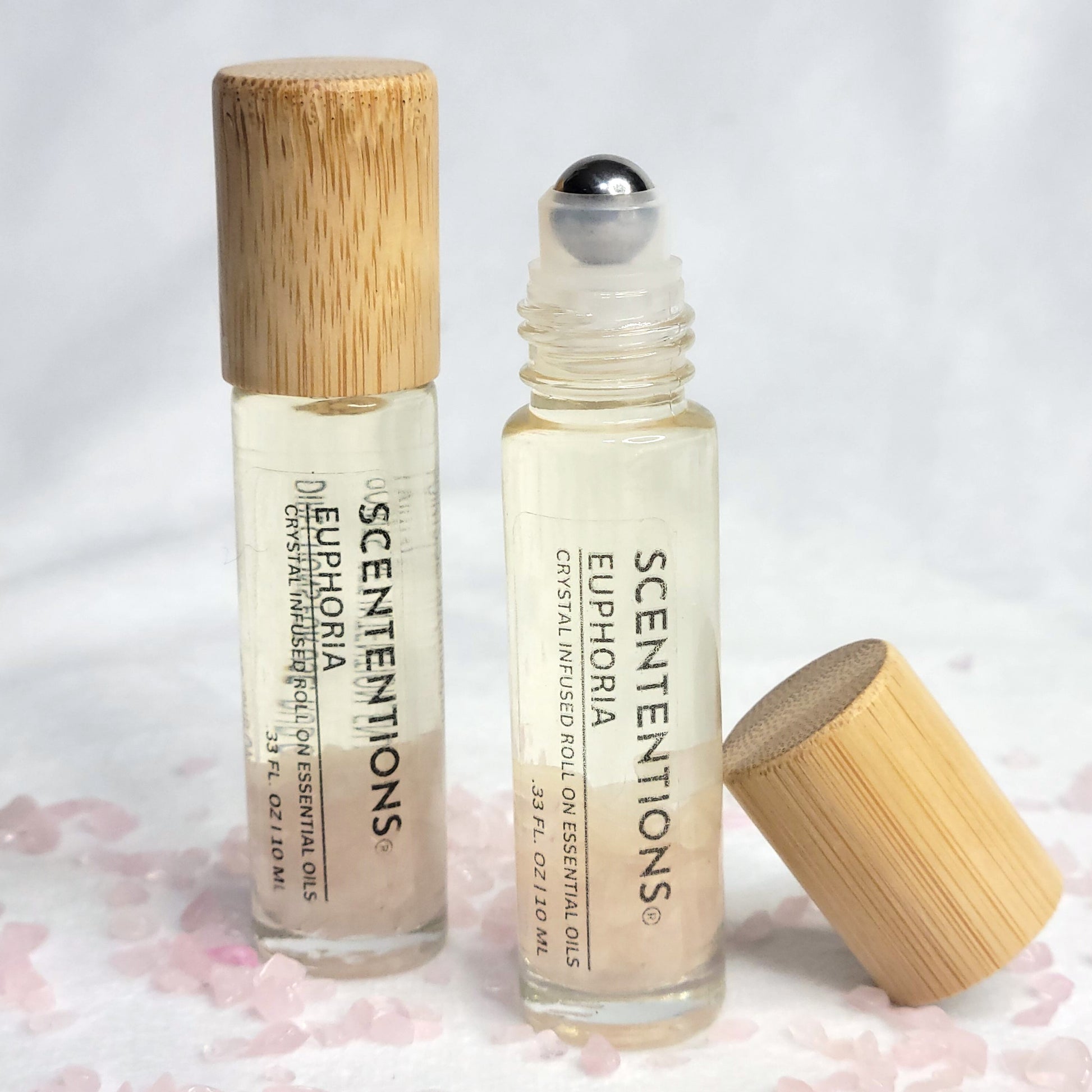 Euphoria crystal infused essential oil roll-on with jasmine, orange, and vanilla scent