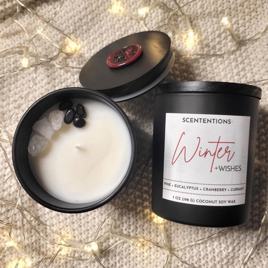 WINTER + WISHES HOLIDAY CRYSTAL CANDLE